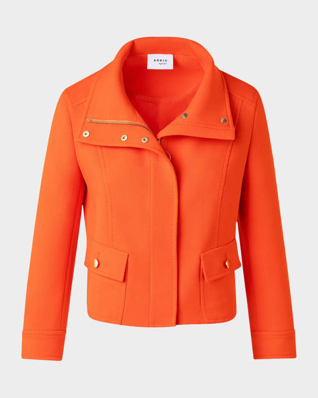 Fitted Wool Tricotine Jacket